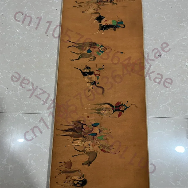 China Ancient Picture Paper,Ding Yunpeng's Hunting Map, Long Scroll Painting