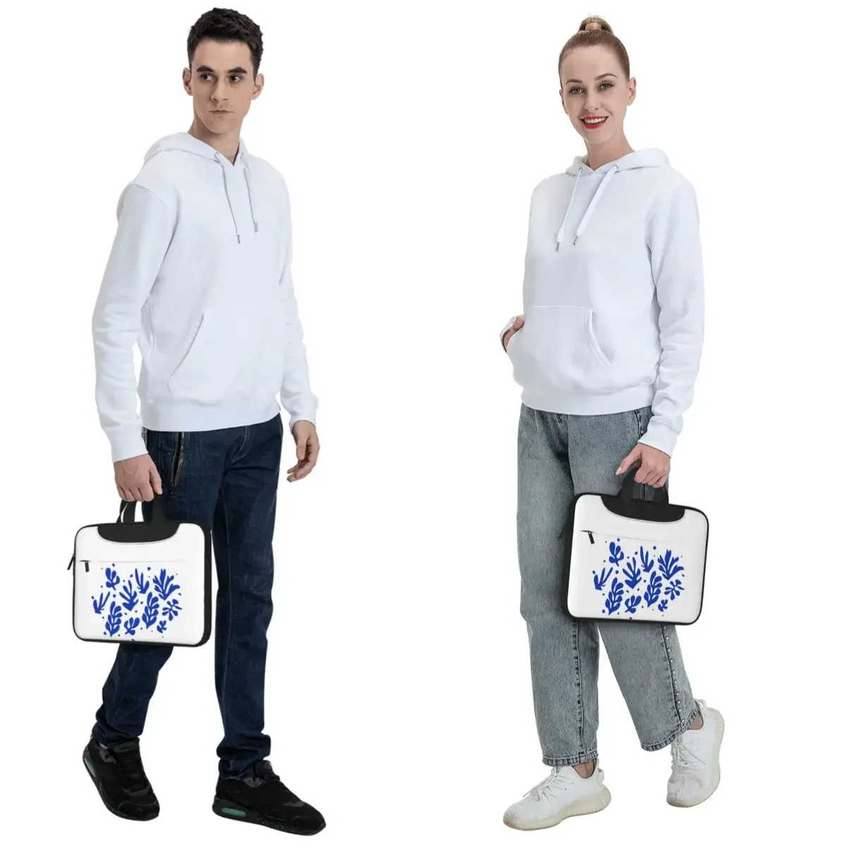 Leaves Pattern Plants Inspired By Henri Matisse Crossbody Laptop Bag Case Computer Bag 13 14 15.6 Inch Notebook Pouch for Lenovo