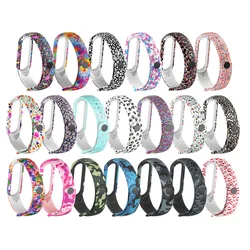 printing style Flowers Strap For Mi Band 3 4 5 6 Silicone Wrist Strap For XiaoMi MiBand 6 sports strap for mi band 5 4 bracelet