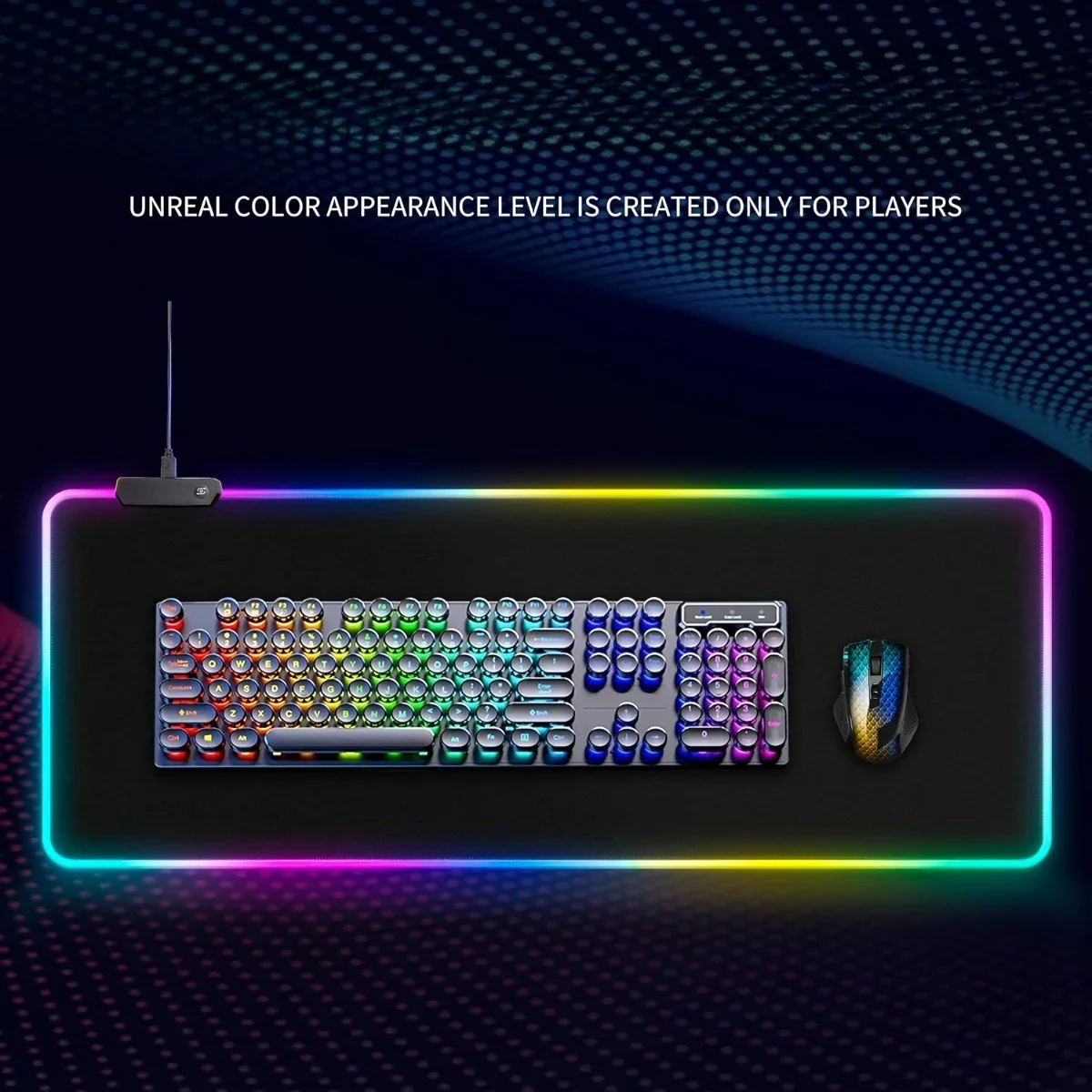 Smooth RGB Gaming Mouse Pad Rubber Base Comfortable Non-Slip Touch Control Extended Soft For Esports Gamers Computer Desk
