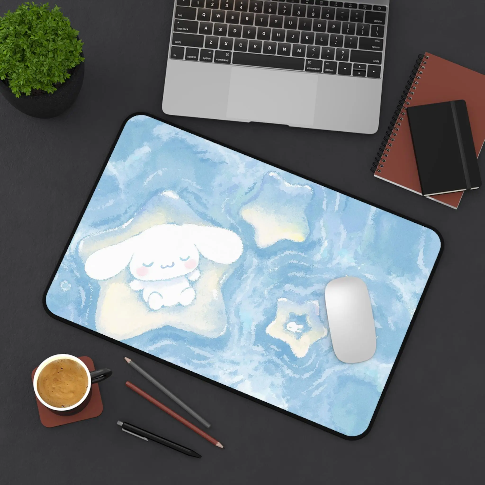 

Cinnamoroll Ocean Desk Mat | Kawaii Blue Sea Mouse Pad | Cute Sanrio Office Decor & Gaming Setup