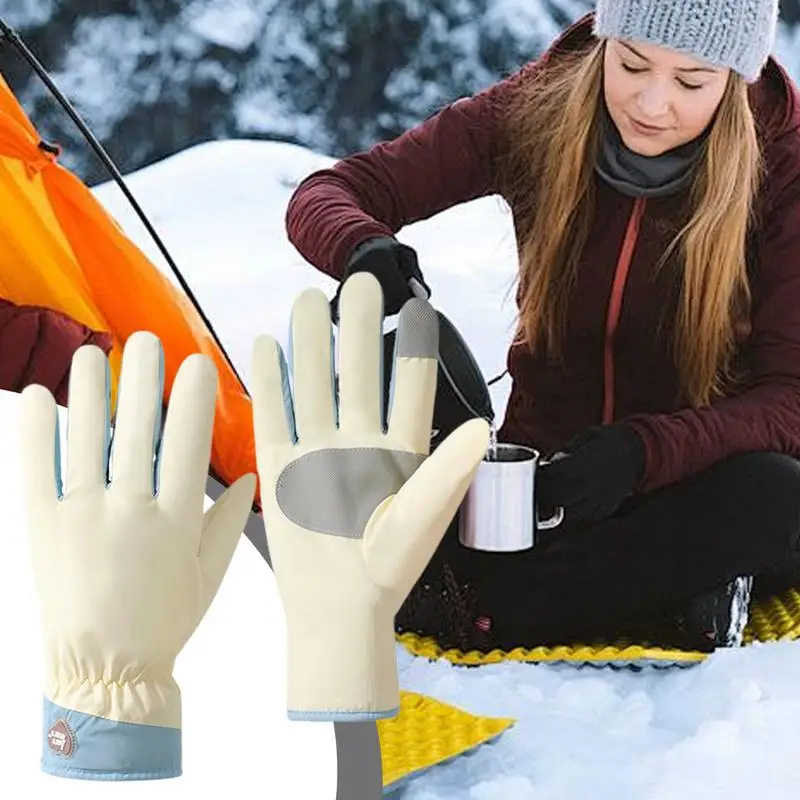 Touch Screen Winter Gloves Windproof Touchscreen Warm Gloves Snow Cycling Waterproof Winter Gloves Thicken Cold Full Finger