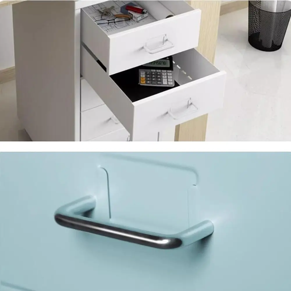 خزانة تخزين آمنة من الفولاذ مع قفل، ثمانية أدراج، اللون: أزرق