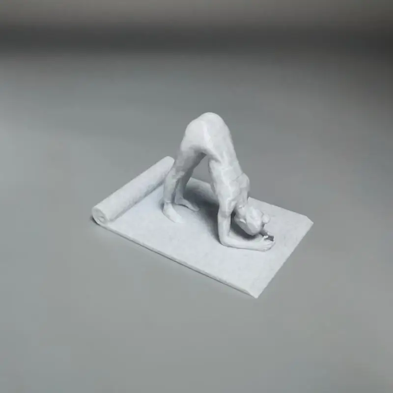 3D Printed Yoga Girl Phone Stand Creative Meditation Figurine Holder Stable Desk Phone Holder Home Office Decor - view 4