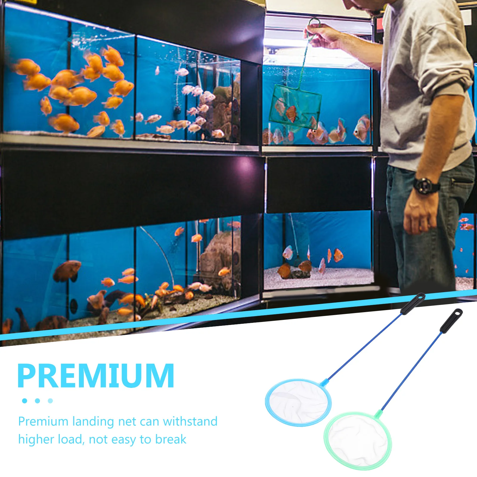 

8Pcs Fishing Net Durable Fish Landing Net Small Portable Aquarium Fish Tank Dense Mesh Handy Tool for Shrimp Dense Fishing Nets