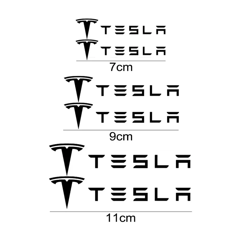 6pcs Car Brake Caliper Window Fender Side Stickers for Tesla Model X S Y 3 Roadster P75D P85D P90D P100D Auto Decals Accessories