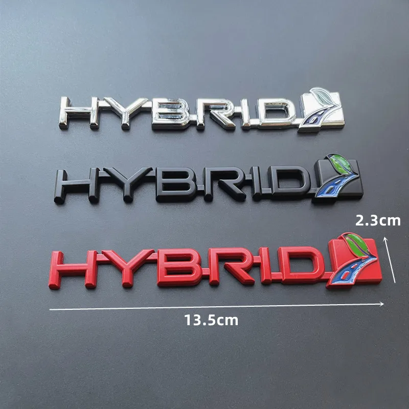 3D Metal HYBRID Logo Emblem Car Fender Badge Trunk Decal For Toyota Reiz RAV4 HYBRID Sticker Accessories