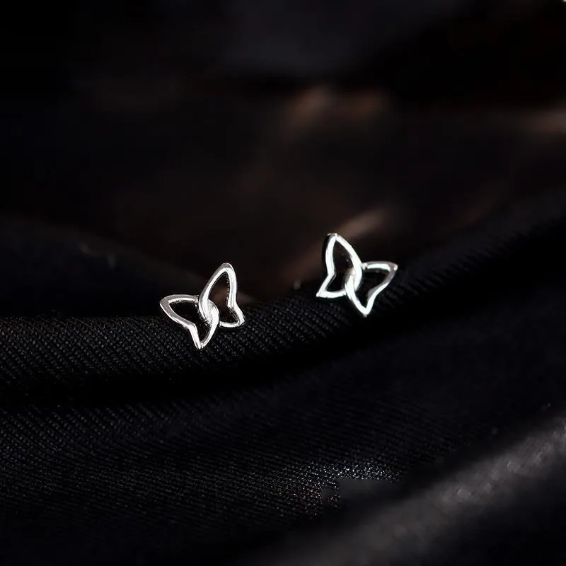 New in Hollow out technique butterfly earrings light luxury casual style stud earring party wedding gift high quality jewelry