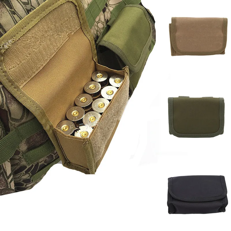 

10 Round Molle Pouch Holder Airsoft Ammo Waist Bag Hunting Bandolier Cartridges Bullet Bag Waist