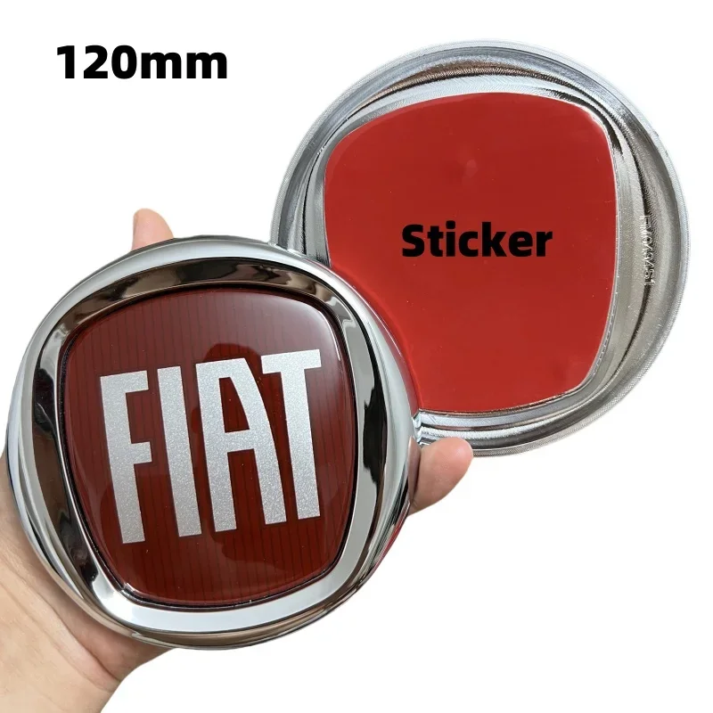 1 Uds. Insignias delanteras y traseras Fiat de 95mm/120mm, emblemas de 2/3 pines para Fiat 500, Panda, Punto, Grande Punto, Doblo, Ducato