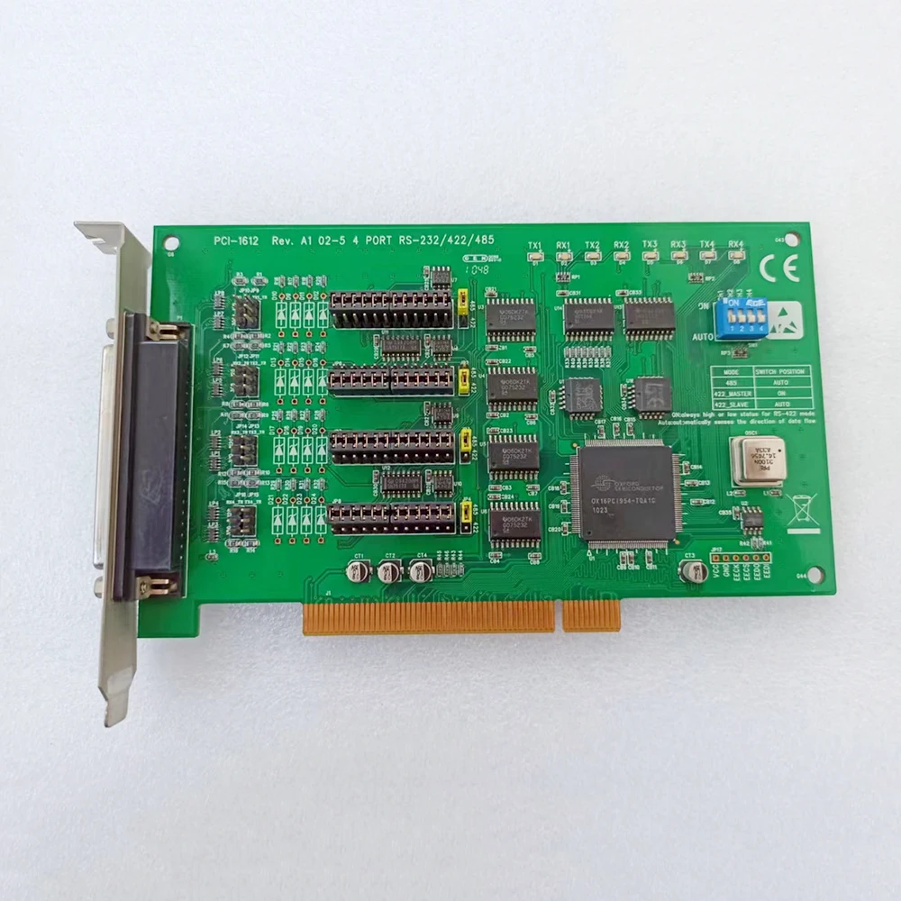 For Advantech PCI-1612 REV A1 02-5 4 PORT RS-232/422/485 Data Capture Card