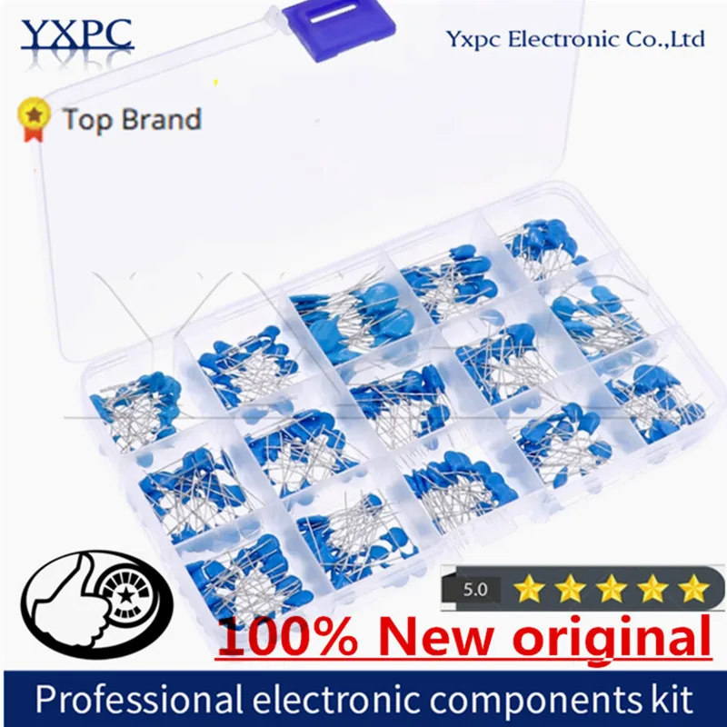 

15values*20pcs=300pcs 1KV 2KV 3KV High voltage Ceramic Capacitor Box Kit 10NF 100NF 10pf 100pf 103 104 102 100