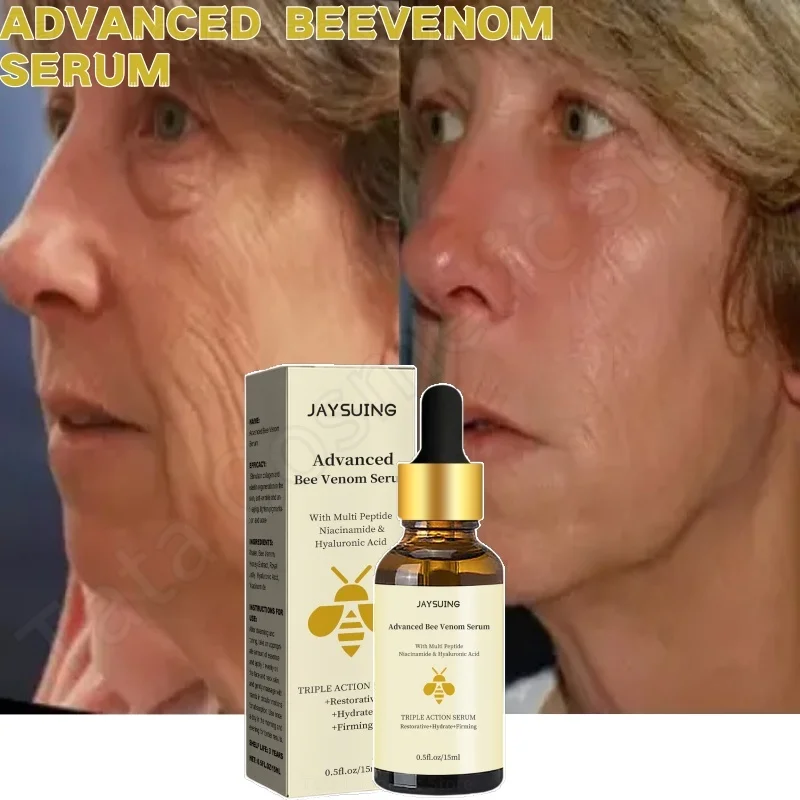 

Bee Venom Facial Serum Wrinkle Brightening Repair Reduction Skin Tightening Natural Collagen Booster Hyaluronic Acid Essence