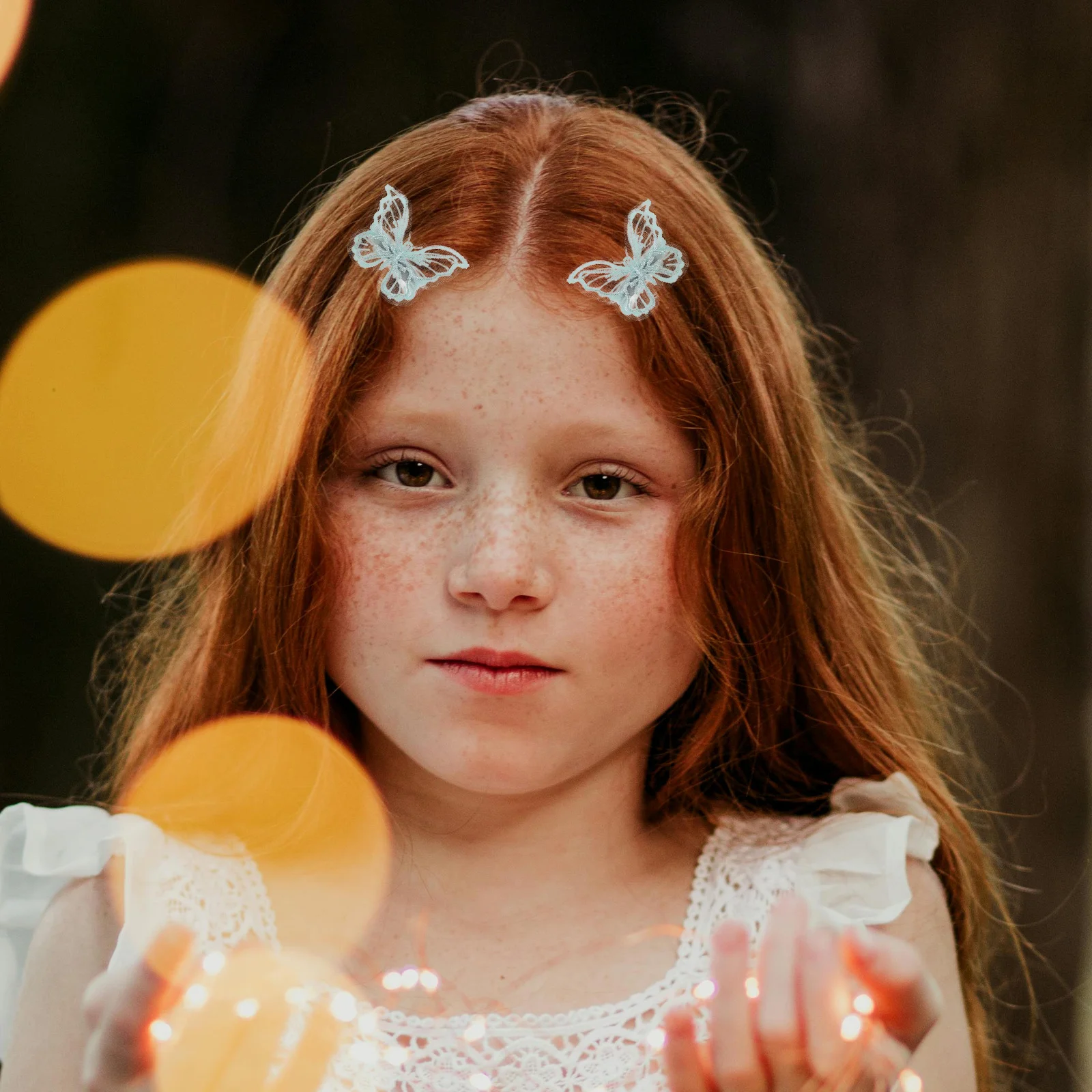 

5Pcs Embroidered Butterfly Hair Clips Double Layer Lace Mesh Decorative Wedding Birthday Hair Accessories Lace Butterfly Clips