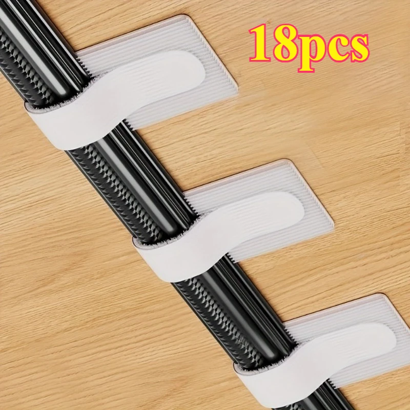 18 Wire Clip Fasteners Self-Adhesive Wiring Storage Tools Wall Mounted Cable Managers Computer Cable Clips Network Cable Sorting