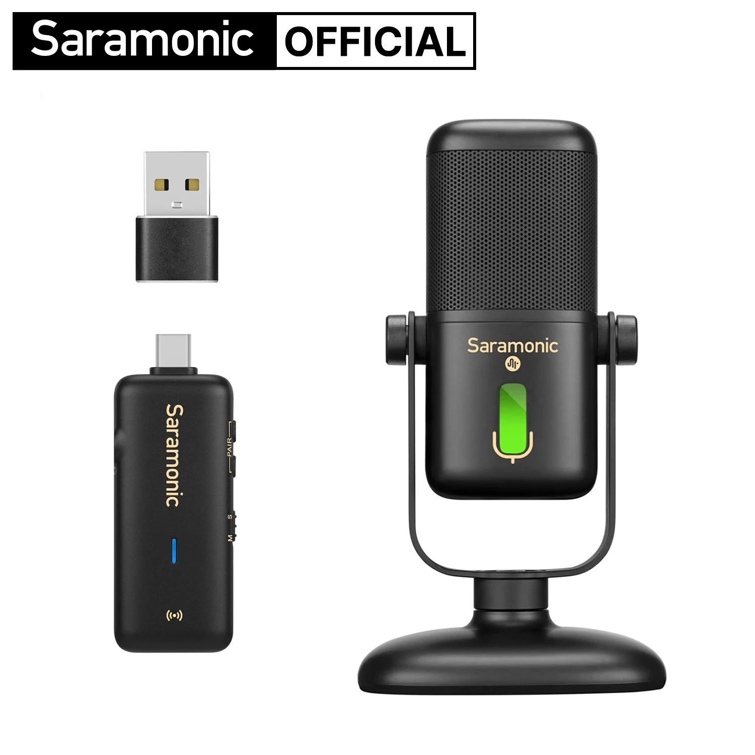 

Saramonic SR-MV2000W Studio Wireless USB Microphone for PC Computer Mobile Android Gaming Streaming Recording Youtube Microphone