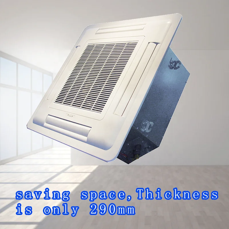 Aan het plafond gemonteerde kanaalventilatorconvector met DC-motoren Klemstijl Industriële geluidsarme cassette-airconditioner