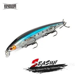 Kingdom Floating Minnow Fishing Lures 12cm 14.5g 14.3cm 19g Saltwater Hard Bait Artificial Wobbler Baits Fishing Tackle