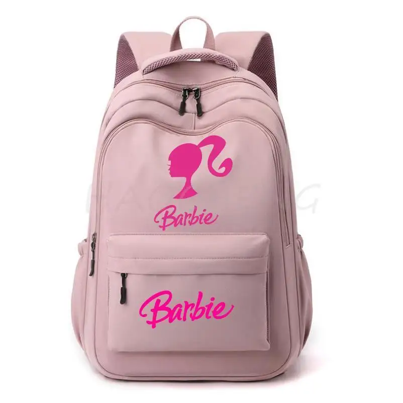 Plecaki Barbie film słodka miękkie duże pojemność uczennica uczennica studentki college\'y Patchwork Laptop proste mochile