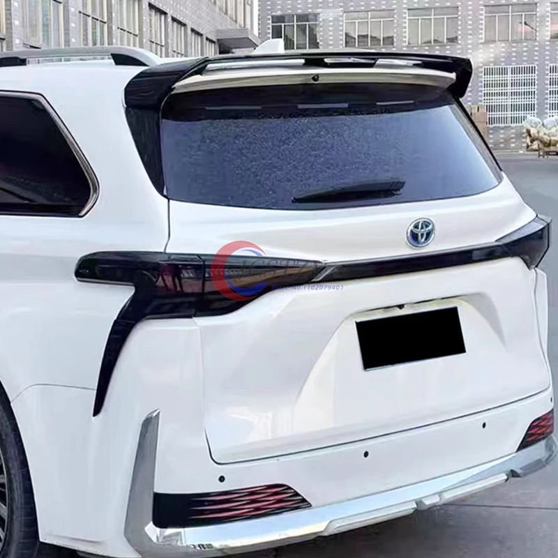 For Toyota Sienna Spoiler 2021 2022 2023  ABS Glossy Black Trunk Lip Wing
