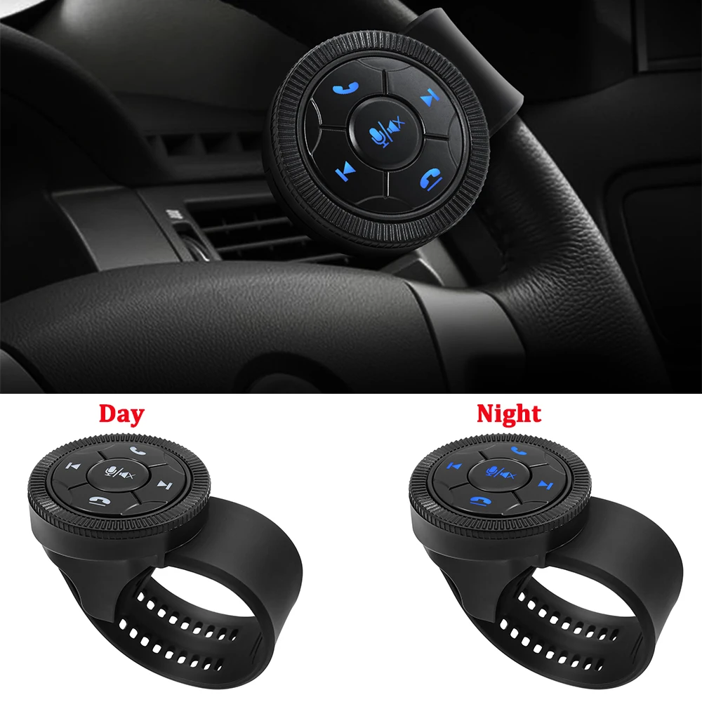 車のワイヤレスステアリングホイール制御ボタン,Androidラジオ,DVD, GPS,マルチメディアコマンド,車用の6つのキーハンドル