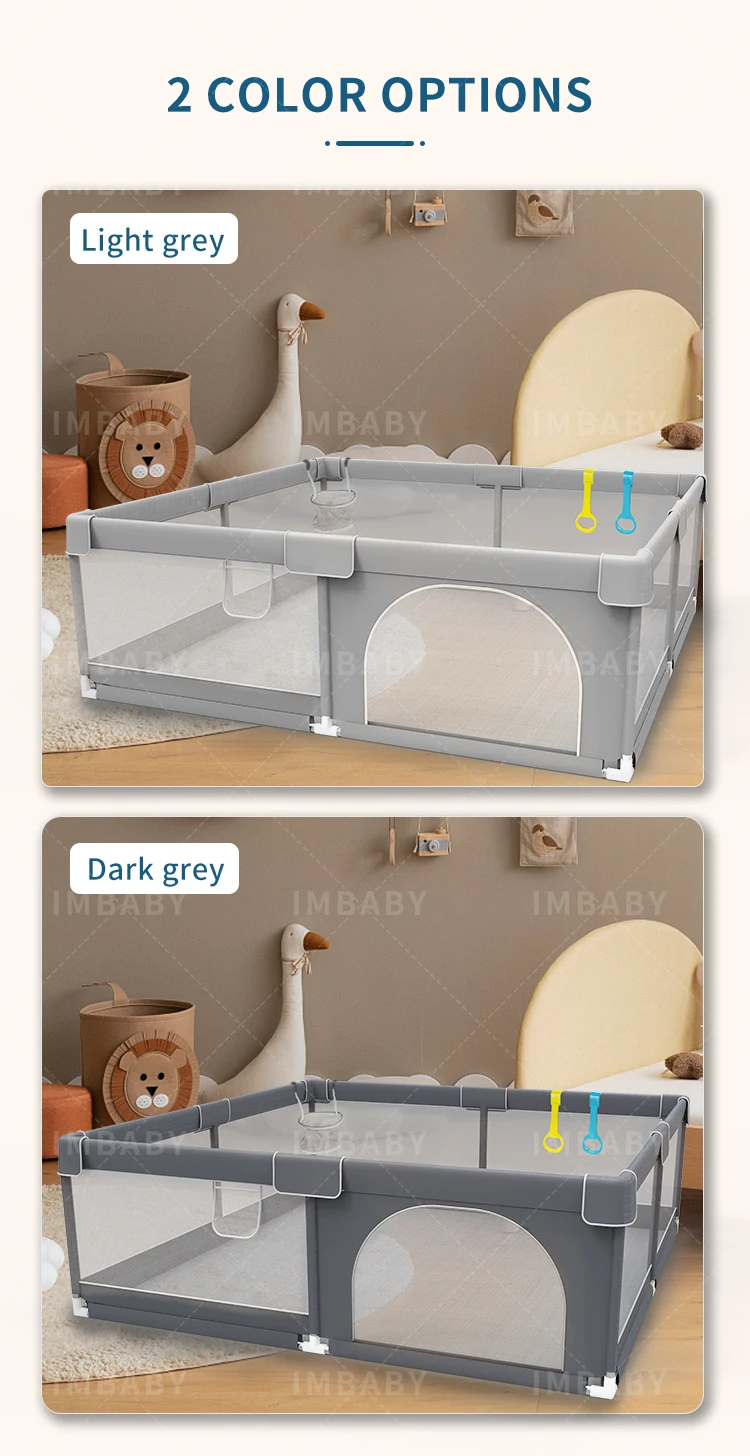 Großes Baby-Laufgitter für Kinder, Baby-Laufgitter mit Basketballkorb, Spielplatz für Kleinkinder, Indoor-Outdoor-Aktivitätszentrum für Kinder – Detail 10
