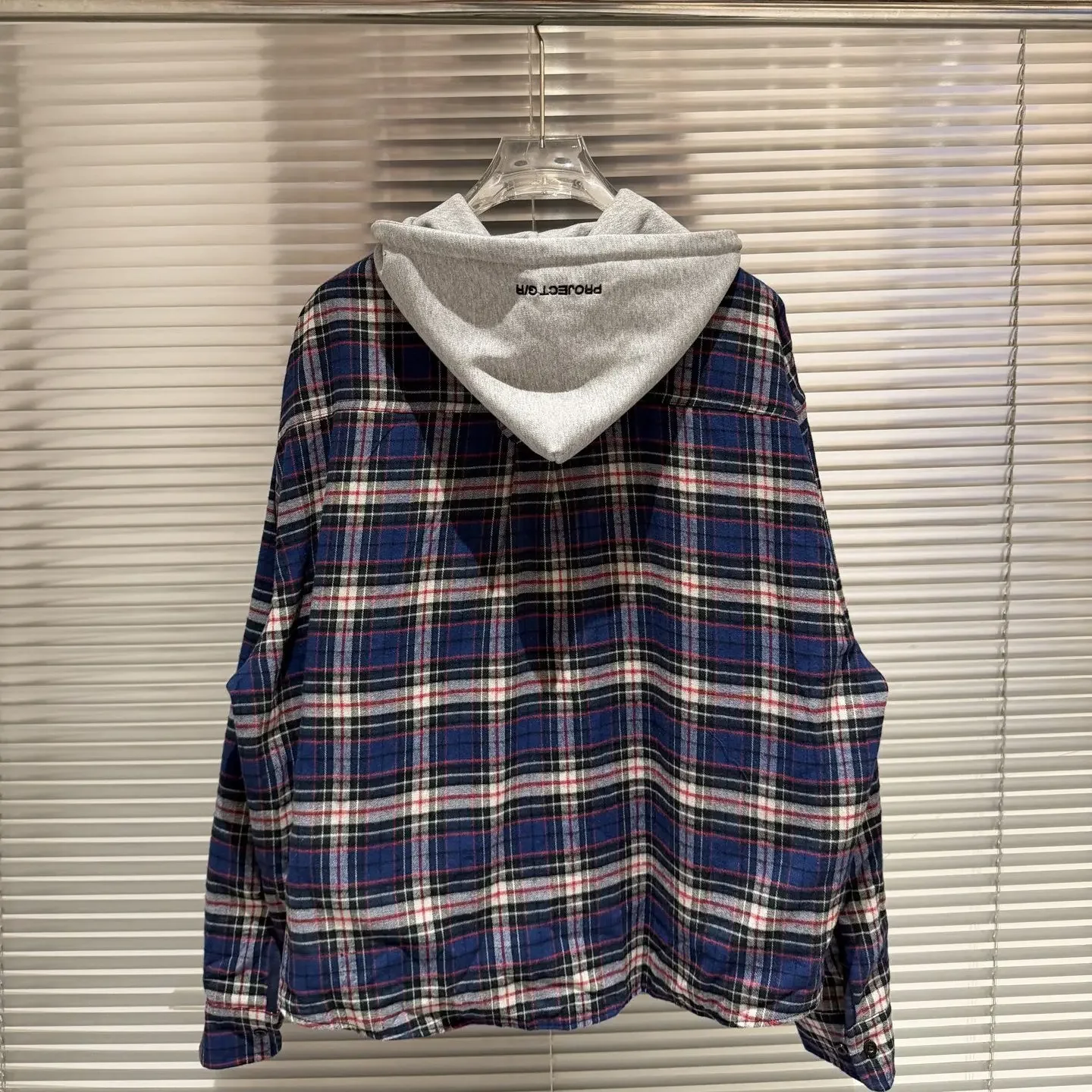 GRAILZ Project G/R Reversible Hooded Plaid Shirt Jacket Heavy Shirt