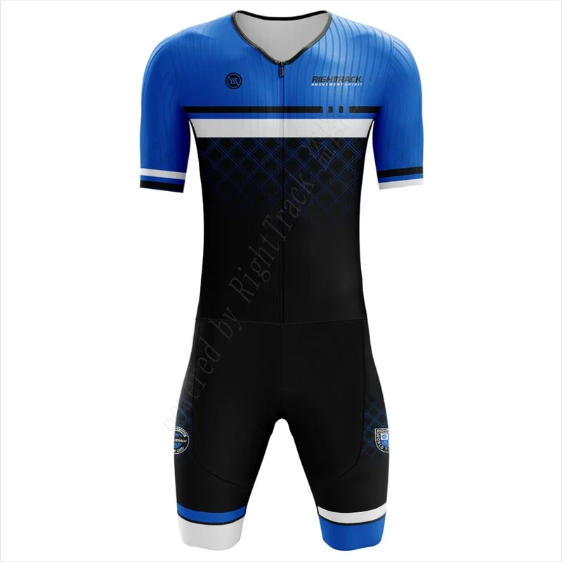 

ProTeam Uniforms Triathlon Trisuit World Championship Short Sleeve Colorful Skinsuit RIGHTTRACK Swimming Cycling Running Apparel