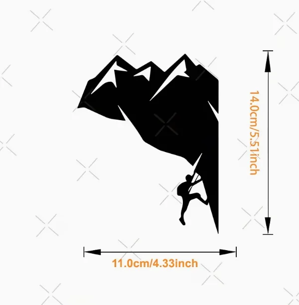 Rock Climbing Enthusiast Vinyl Decal - Waterproof Pvc Wall Art for Home and Bathroom, Emotional Humor Design, Suitable for Glass and Metal Surfaces, Bathroom Decoration |   Humorous Wall Art |   Waterproof Decals