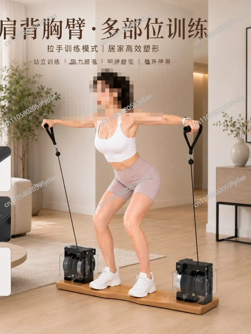 Intelligent digital display Wooden power station Multifunctional mechanical magnetic control damping puller Arm force squat