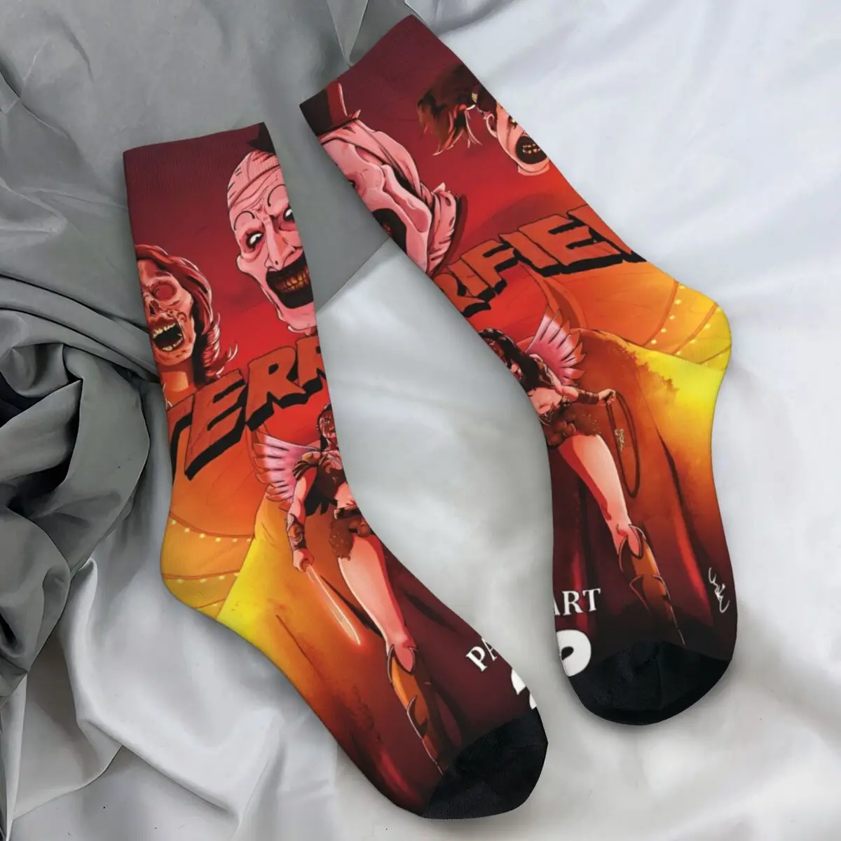 

Men Socks Terrifier Horror Films Stockings Autumn Fashion High Quality Socks Graphic Outdoor Anti Bacterial Socks