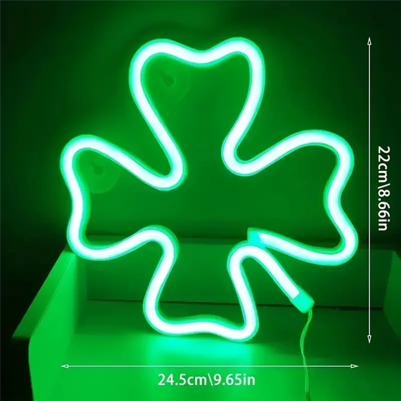 M11K-Green LED Neon Sign USB/Battery Powered LED Light For Bedroom Room Decoration Gift Night Light Party Holiday