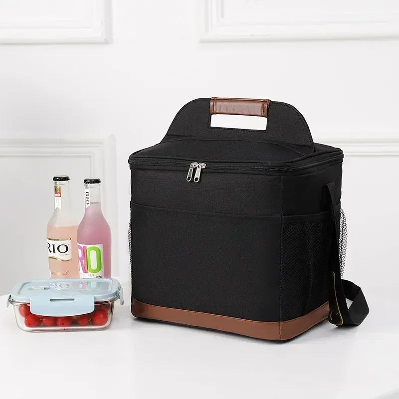 سعة كبيرة حقيبة بنطو أكسفورد سميكة ، حقائب الغداء الكتف ، الحفاظ على الحرارة ، في الهواء الطلق ، دافئ ، بارد ، KM011
