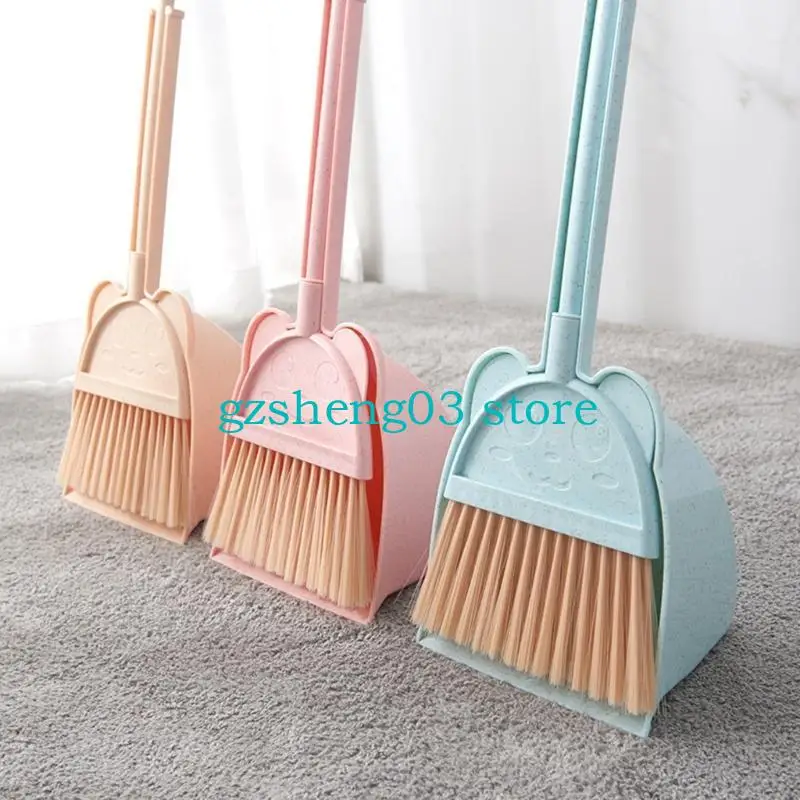 أداة تنظيف U75C مجموعة Toddler Broom و Dustpan Cleaning Toy Girl Play Play Toy