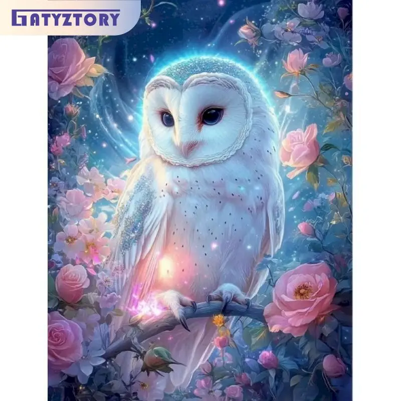

GATYZTORY Diamond Painting Kits Handmade Diy Adult Crafts Kits Owl Full Round/Square Diamond Art Painting Wall Decor Diamond Art