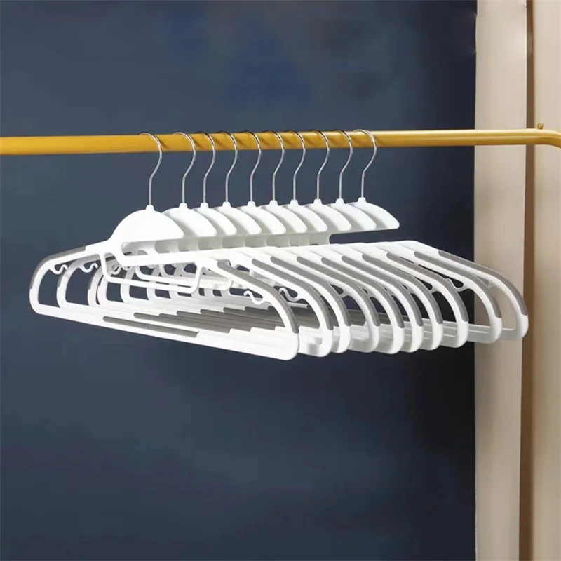 Plastic Hanger 42cm Anti Slip Multifunctional Dry And Wet Dual Use Collar Hanging Position Suit Hanger Set Of 20 Pieces