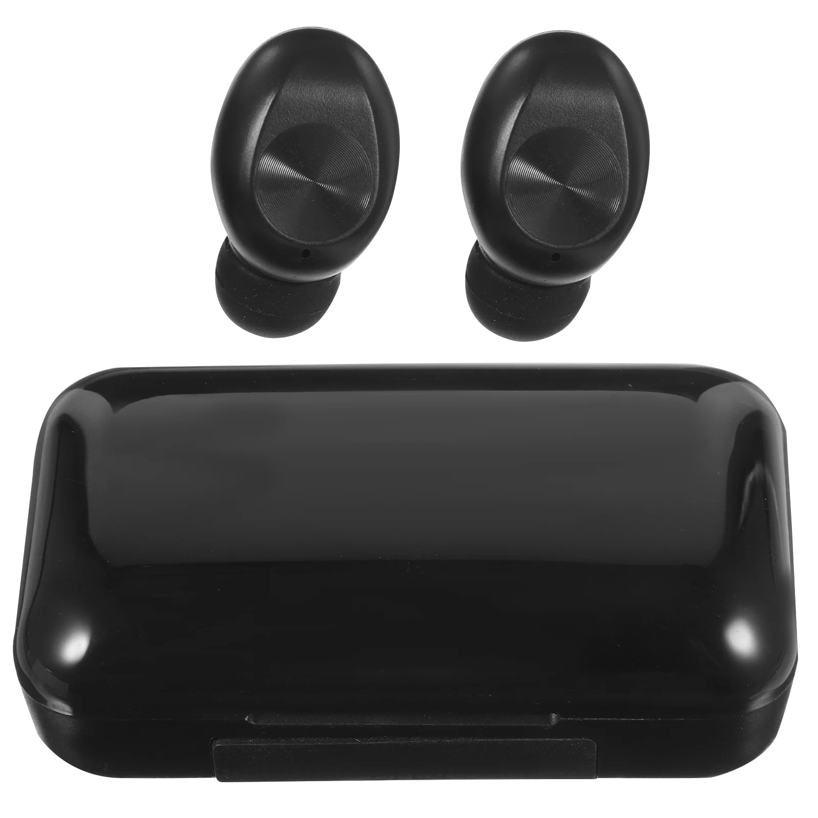 

1 Pair Touch Control Earphones Led Display Wireless Earbuds Stereo Noise Cancelling Headset Charging Box Black