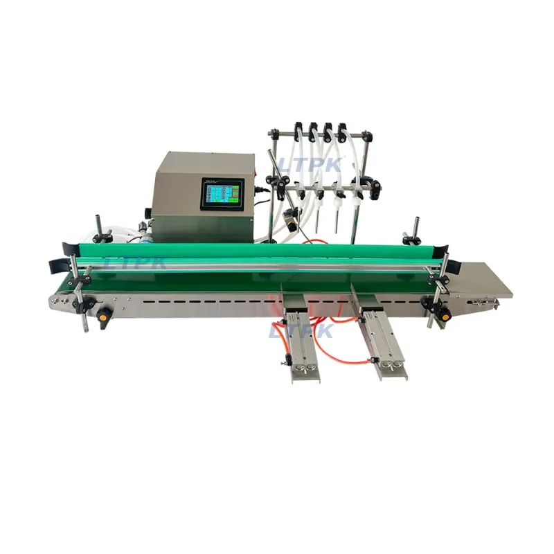 

LS31D Desktop Semi-automatic Four Diaphragm Pump Liquid Juice Olive Oil Milk Water Assembly Line Filling Machine