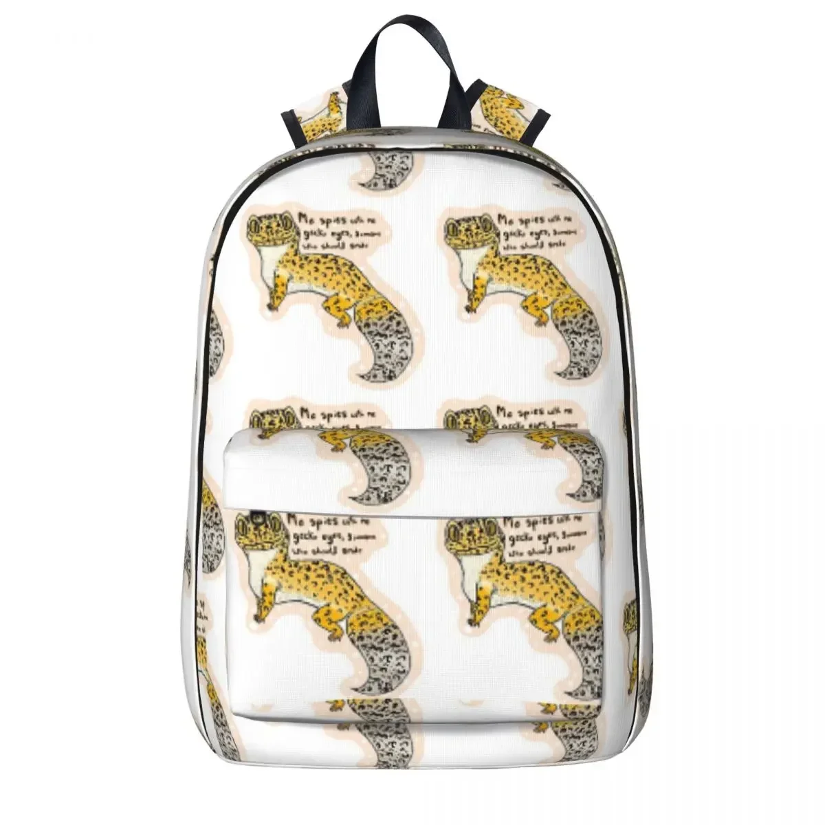 Leopard Gecko me Spies... Design Backpacks Book bag Shoulder Bag Laptop Rucksack Fashion Travel Rucksack Children School Bag