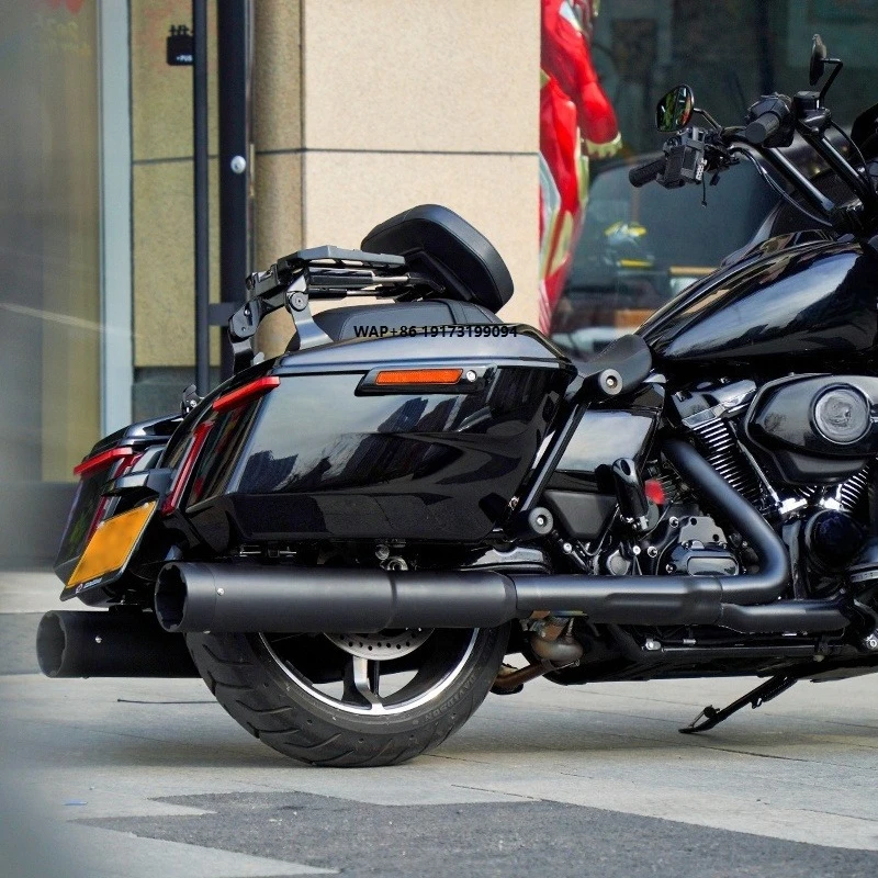 2017-Later HD Electra Glide Road Glide Street Glide Performance Exhaust Titanium Alloy Black Slip-On Mufflers 121CVO