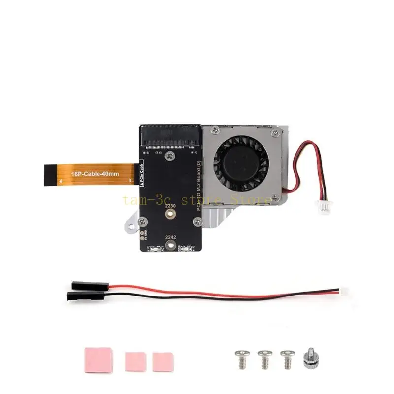 

PCIe to M.2 Board Cooling Heat Sink for 5 with Heatsink Fan D0UA