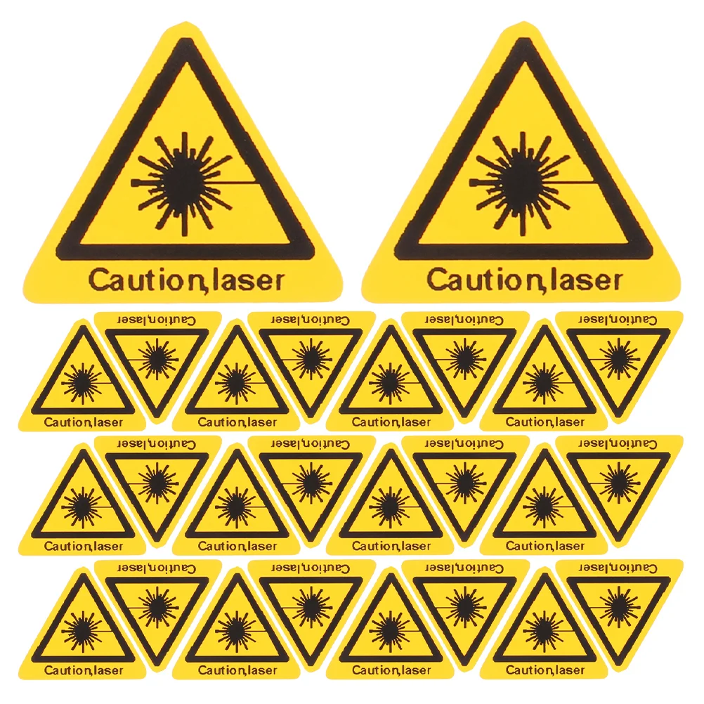 30 Pcs Safety Signs Decal Stickers Lighting Security Bright Caution Warning The Pvc Direct Decals