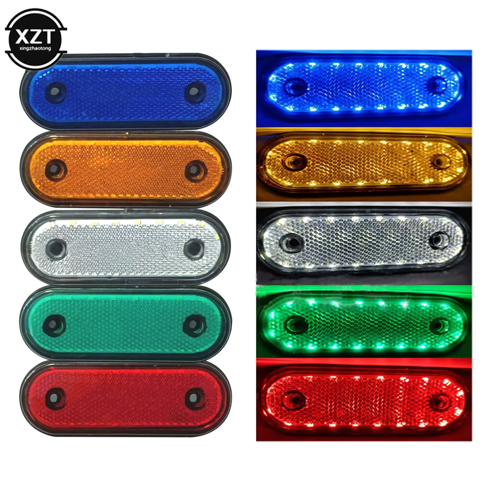 1pcs 20LED Elliptical Reflector Side Marker Indicator Light 24V LED Clearance Lamp Caravan Car Lights for Truck Trailer Tractor