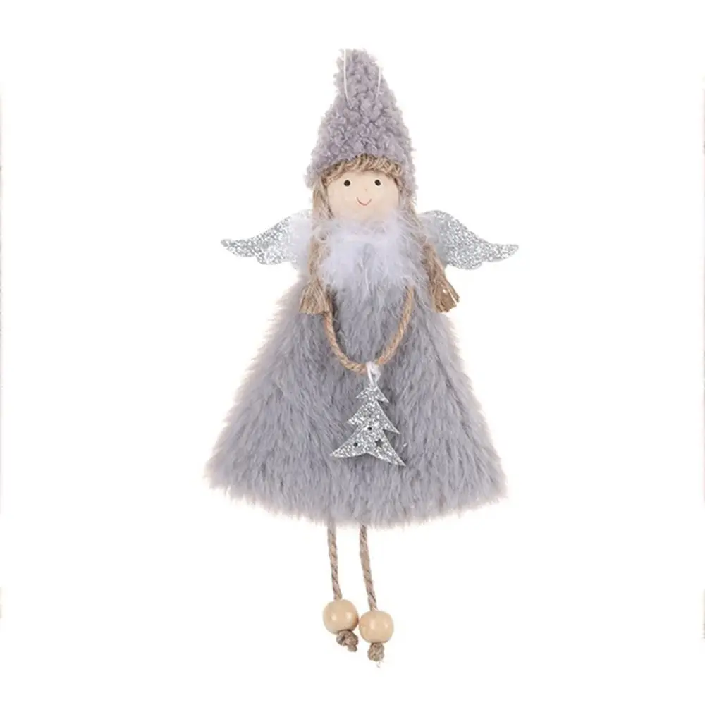 

Durable Cute Xmas Tree Hanging Ornaments Plush Fashionable Angel Doll Pendant Angel Doll Plush Gauze Skirt Angel Home Decor