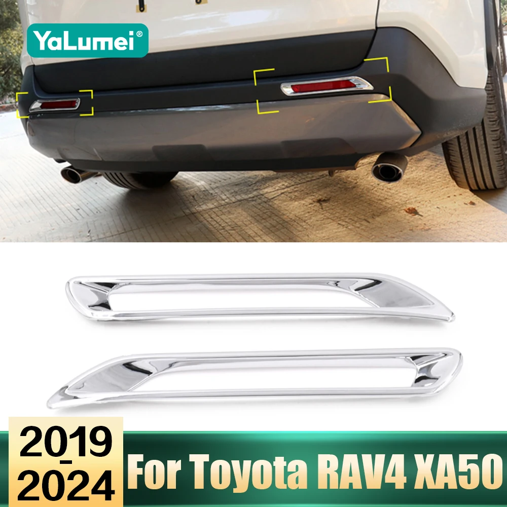

Автомобильные аксессуары для Toyota RAV4 XA50 2019 2020 2021 2022 2023 2024, гибридная задняя противотуманная фара, рамка, декоративная наклейка