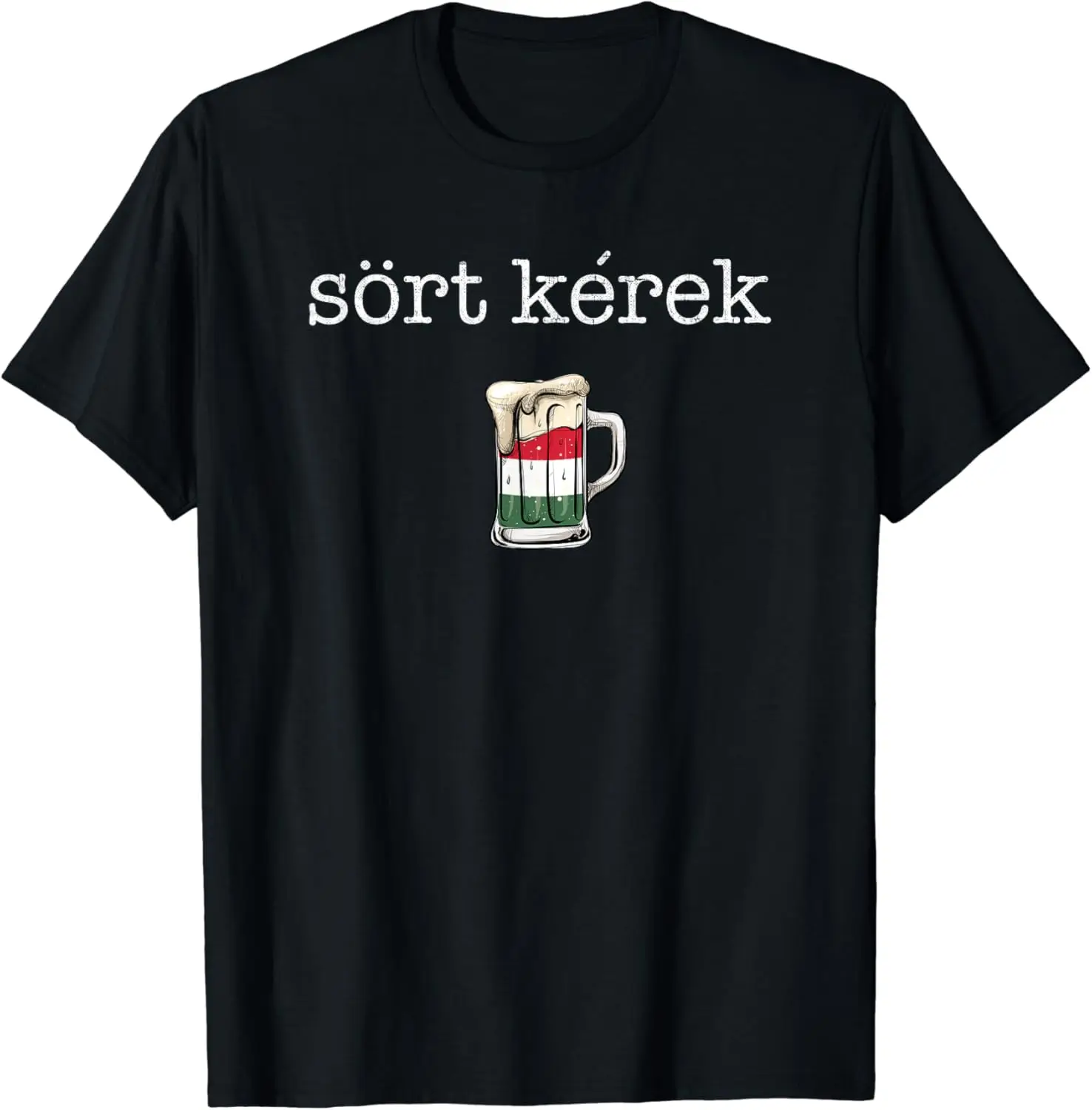 Sort Kerek beer please , hungarian T-Shirt Fashion Cotton  Clothes Soft Simple Style Tops