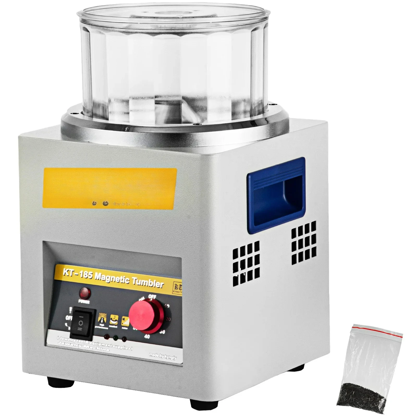 

Customizable KT-185 Magnetic Tumbler Jewelry Polisher Mini Metal Finisher