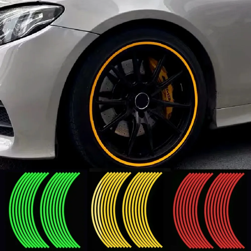 18 inchs Car Motorcycle Reflective Wheel Rim Sticker Waterproof Popular Motorcycle Car Rim Stripe Wheel Decal