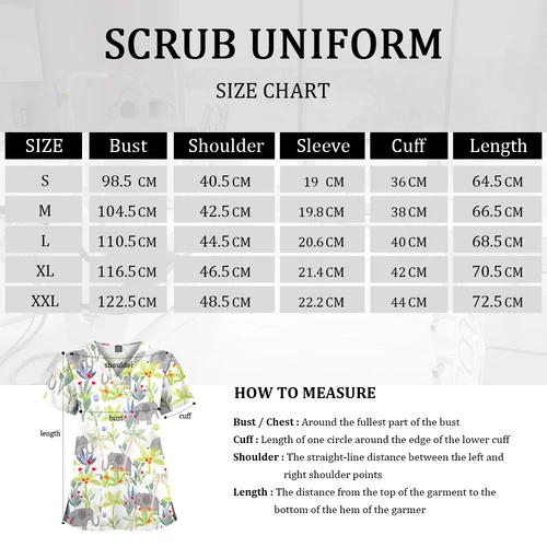 Imagen 2 del producto Gran oferta, Tops exfoliantes estampados con cuello en V para mujeres y hombres, uniforme de enfermera, uniformes elásticos transpirables, blusas médicas superiores al por mayor