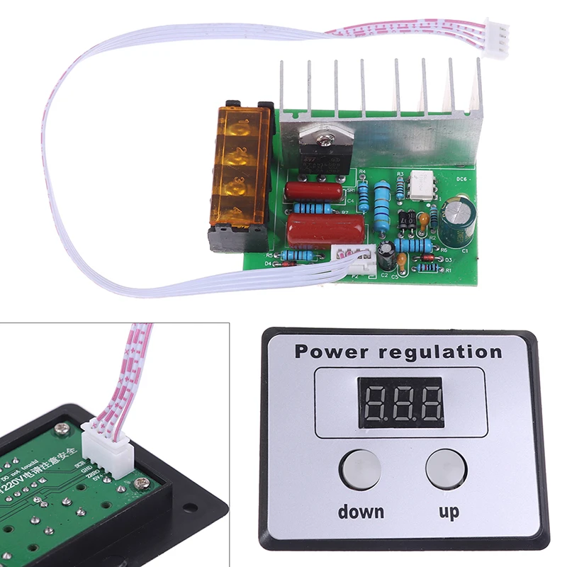 1pc 4000W AC 220V SCR regolatore di tensione regolatore di temperatura della velocità del motore